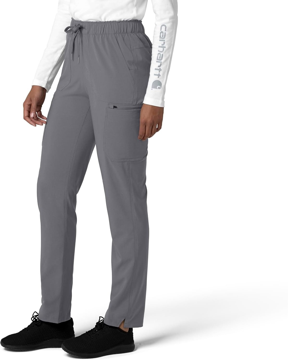 image:imageCarhartt Force CrossFlex Womens Straight Leg Cargo Scrub PantPewter