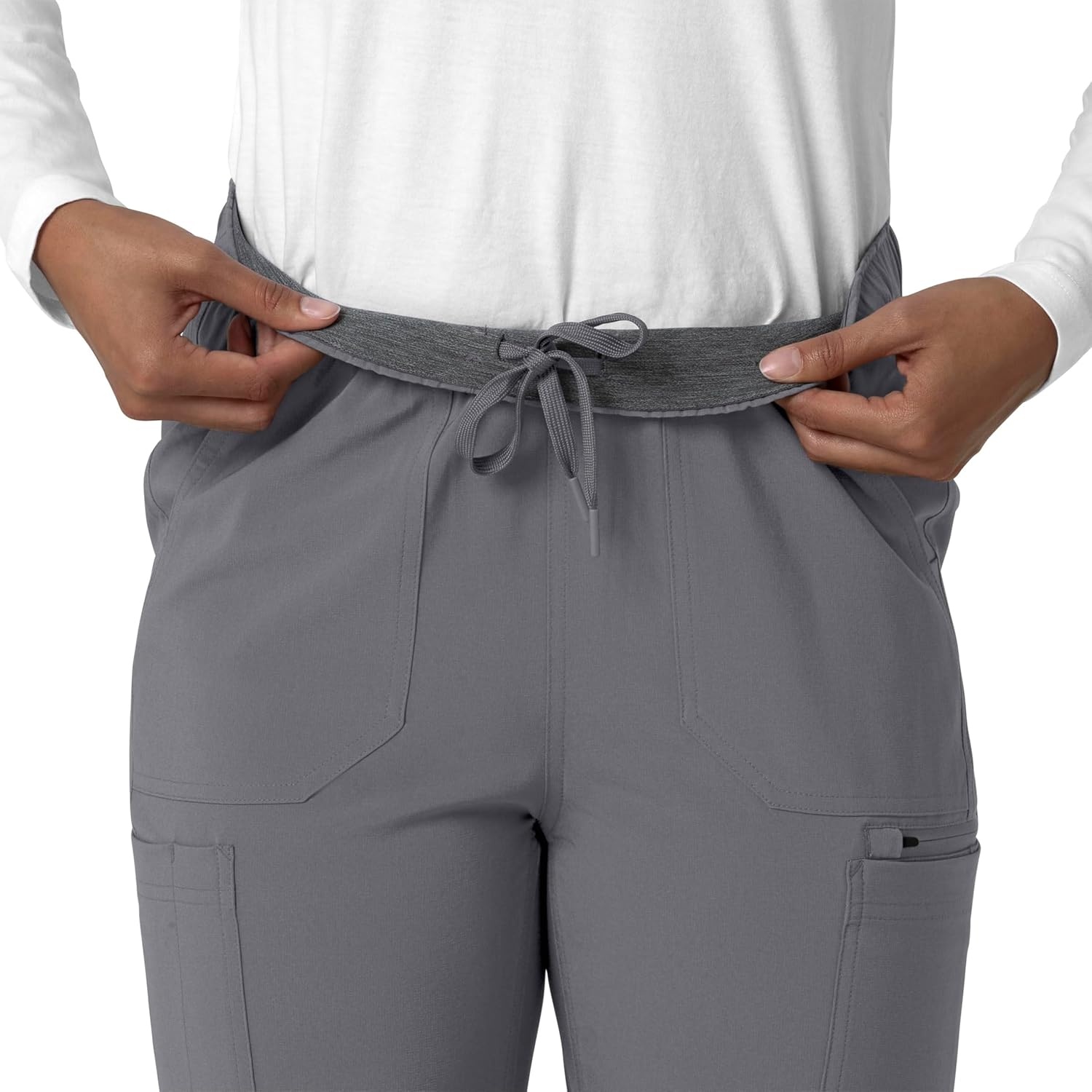 image:imageCarhartt Force CrossFlex Womens Straight Leg Cargo Scrub PantPewter