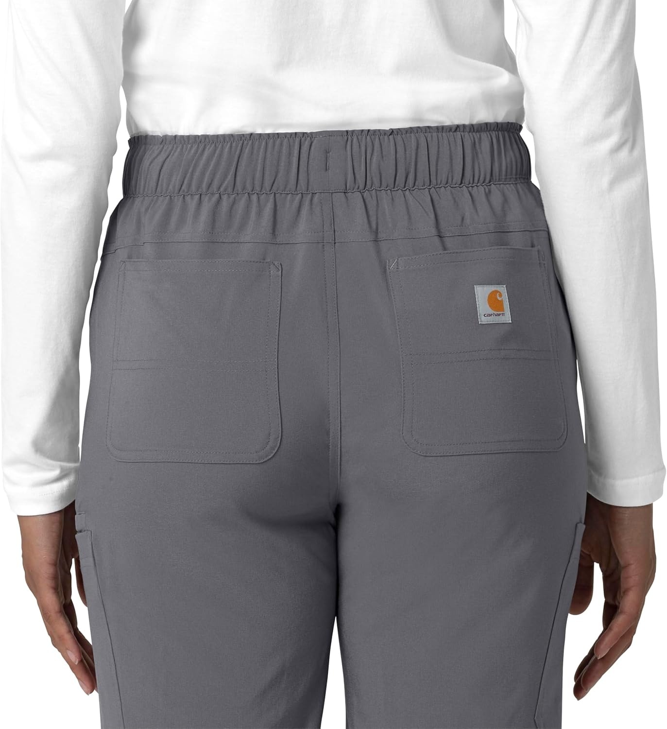 image:imageCarhartt Force CrossFlex Womens Straight Leg Cargo Scrub PantPewter