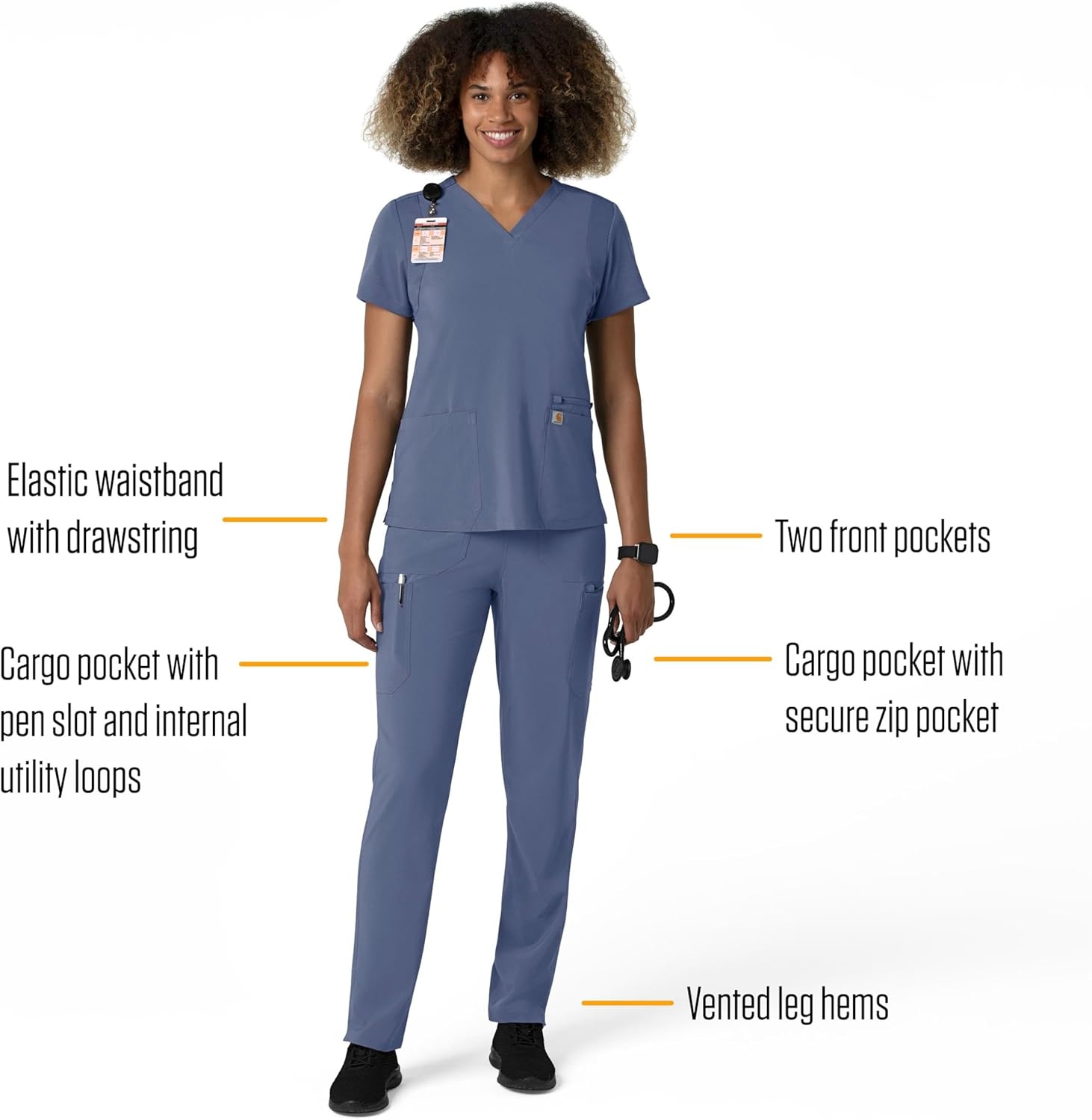 image:imageCarhartt Force CrossFlex Womens Straight Leg Cargo Scrub PantRiverside