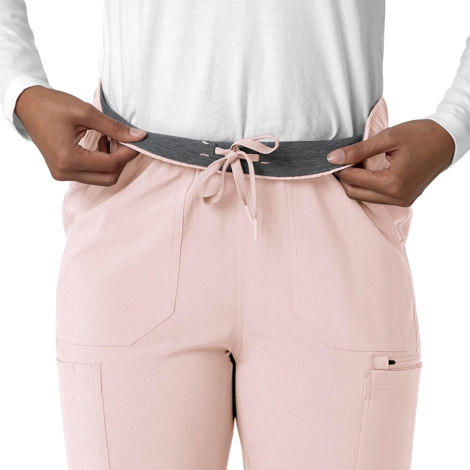 image:imageCarhartt Force CrossFlex Womens Straight Leg Cargo Scrub PantSoft Rose