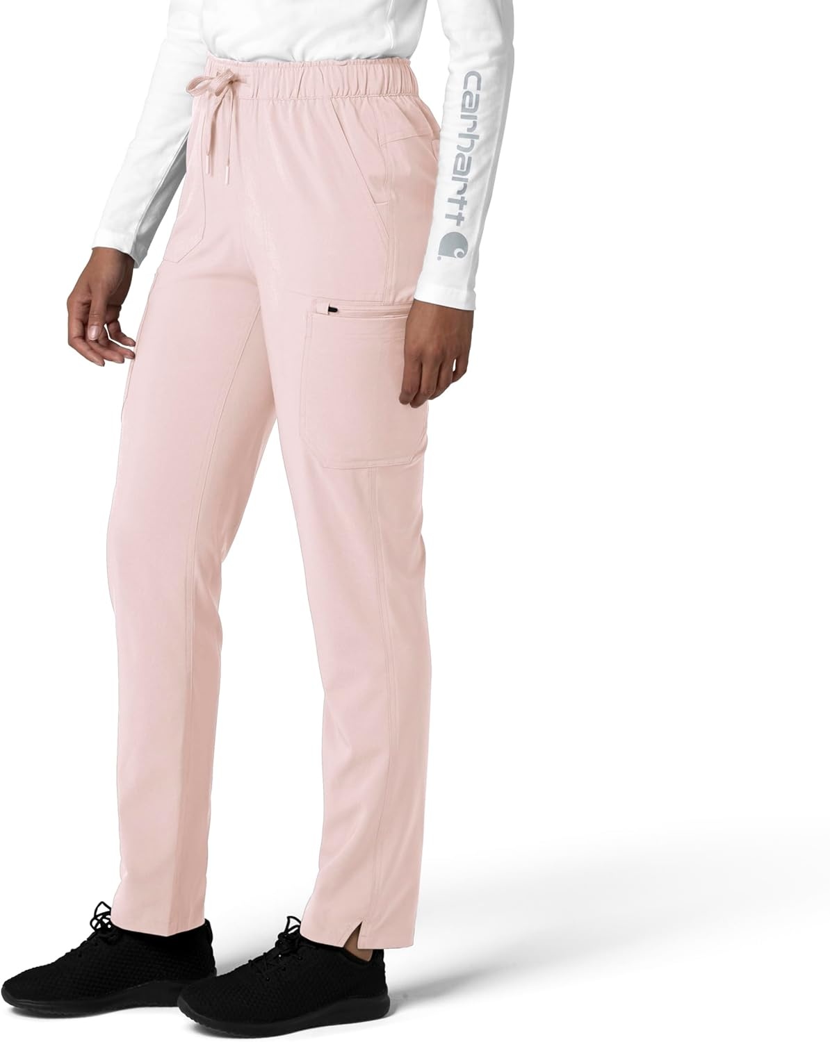 image:imageCarhartt Force CrossFlex Womens Straight Leg Cargo Scrub PantSoft Rose