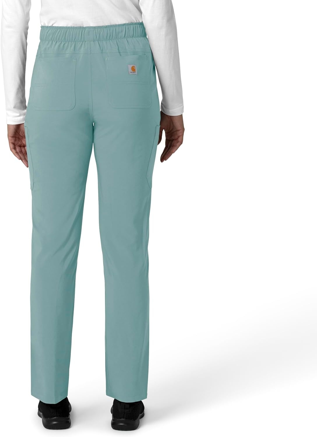 image:imageCarhartt Force CrossFlex Womens Straight Leg Cargo Scrub PantSummer Blue
