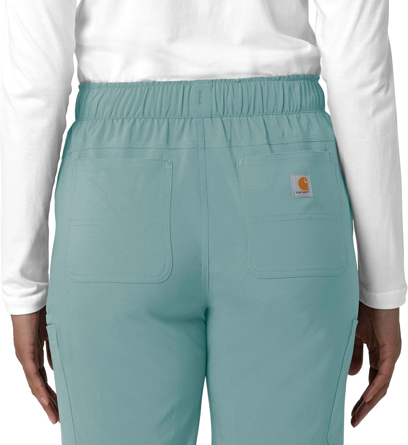 image:imageCarhartt Force CrossFlex Womens Straight Leg Cargo Scrub PantSummer Blue
