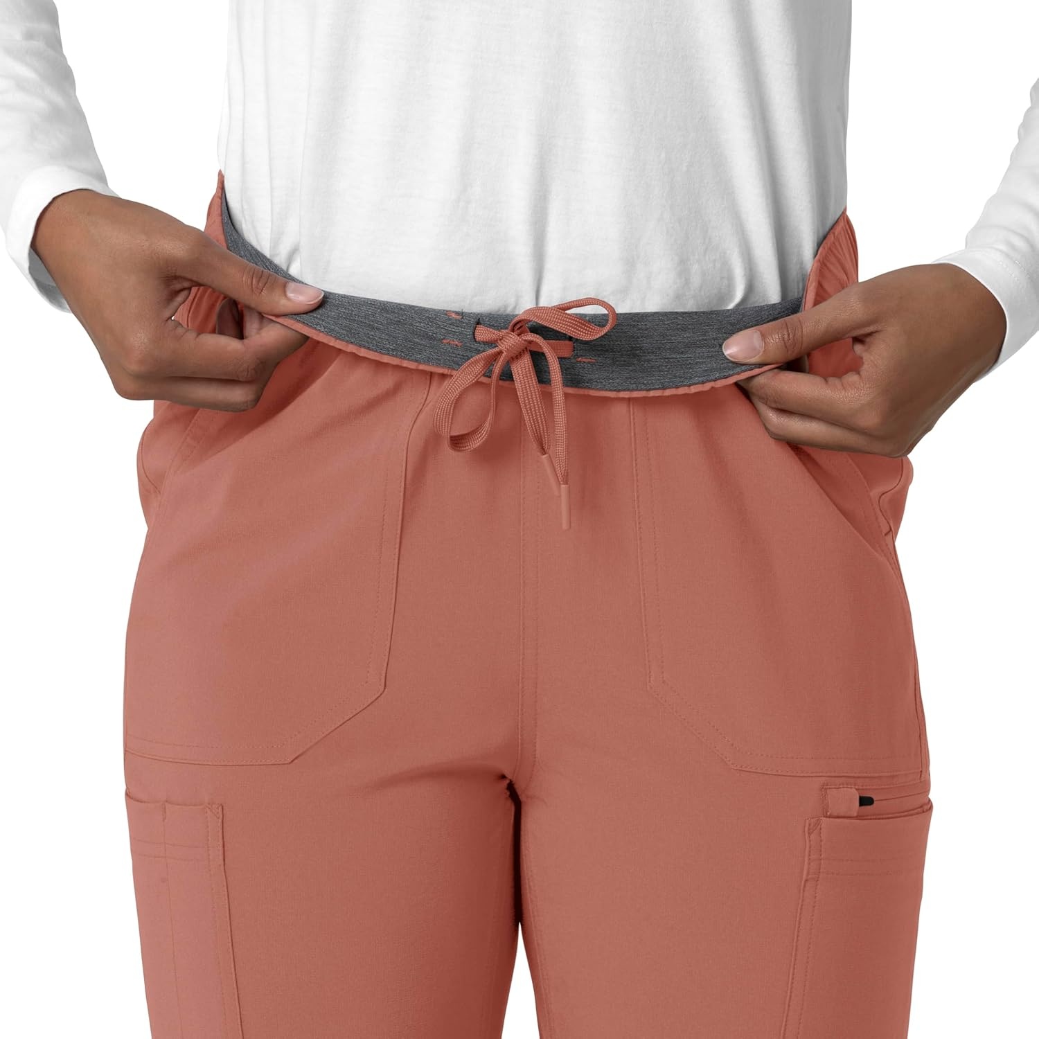 image:imageCarhartt Force CrossFlex Womens Straight Leg Cargo Scrub PantWild Rose