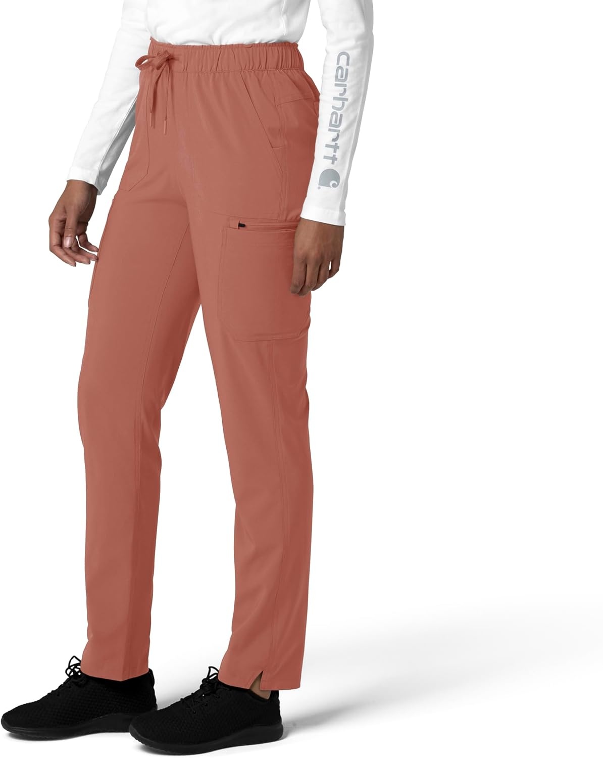 image:imageCarhartt Force CrossFlex Womens Straight Leg Cargo Scrub PantWild Rose