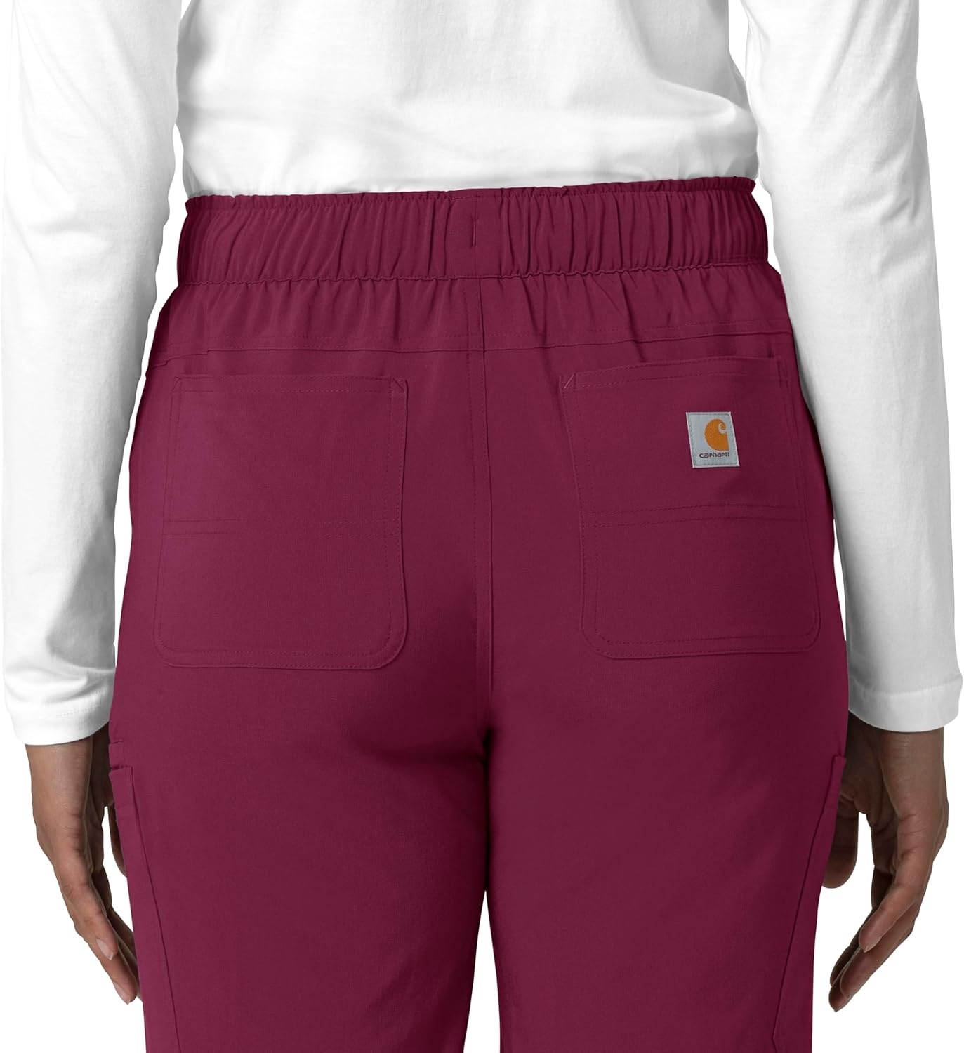 image:imageCarhartt Force CrossFlex Womens Straight Leg Cargo Scrub PantWine