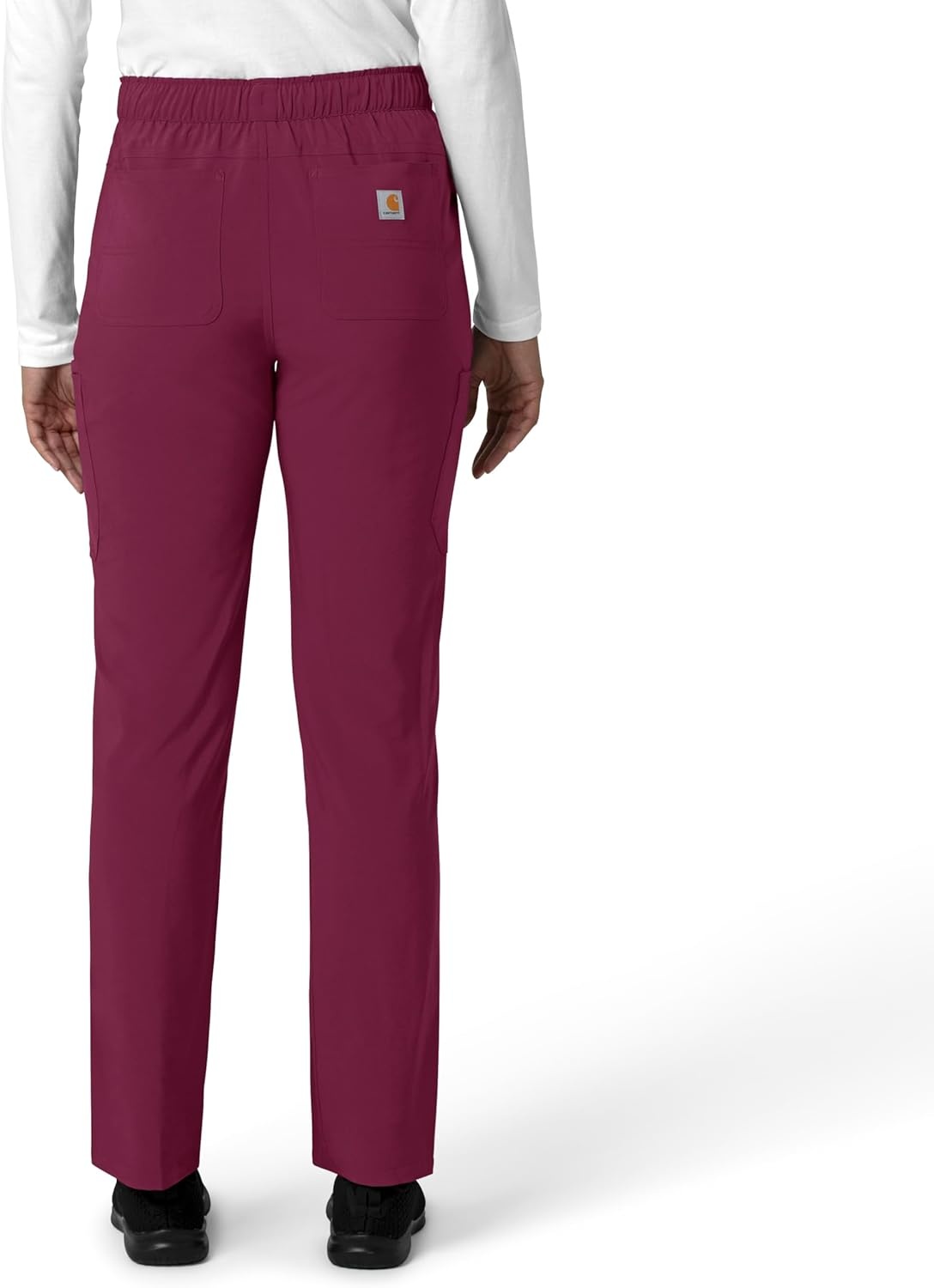 image:imageCarhartt Force CrossFlex Womens Straight Leg Cargo Scrub PantWine