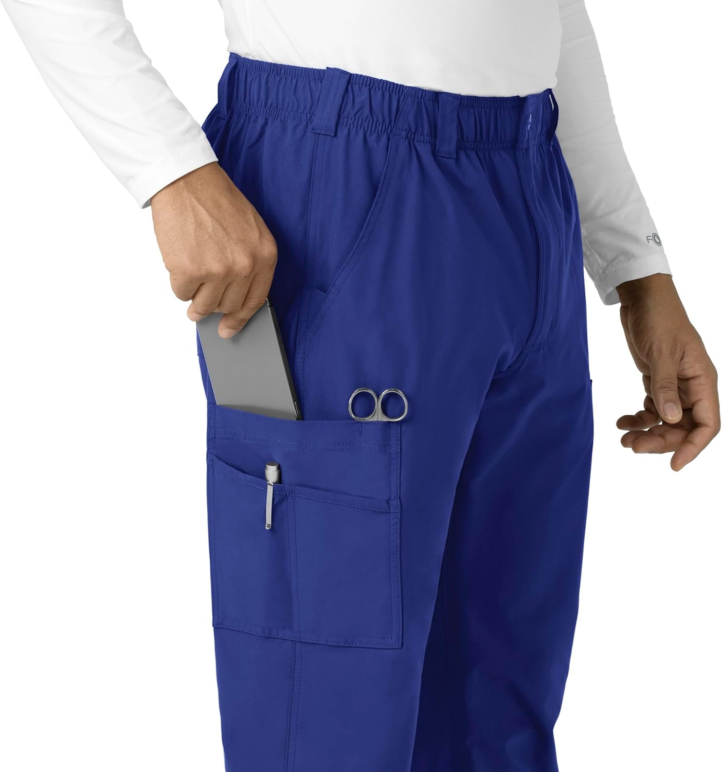 image:imageCarhartt Force Essentials Mens Straight Leg Cargo Scrub PantGalaxy Blue