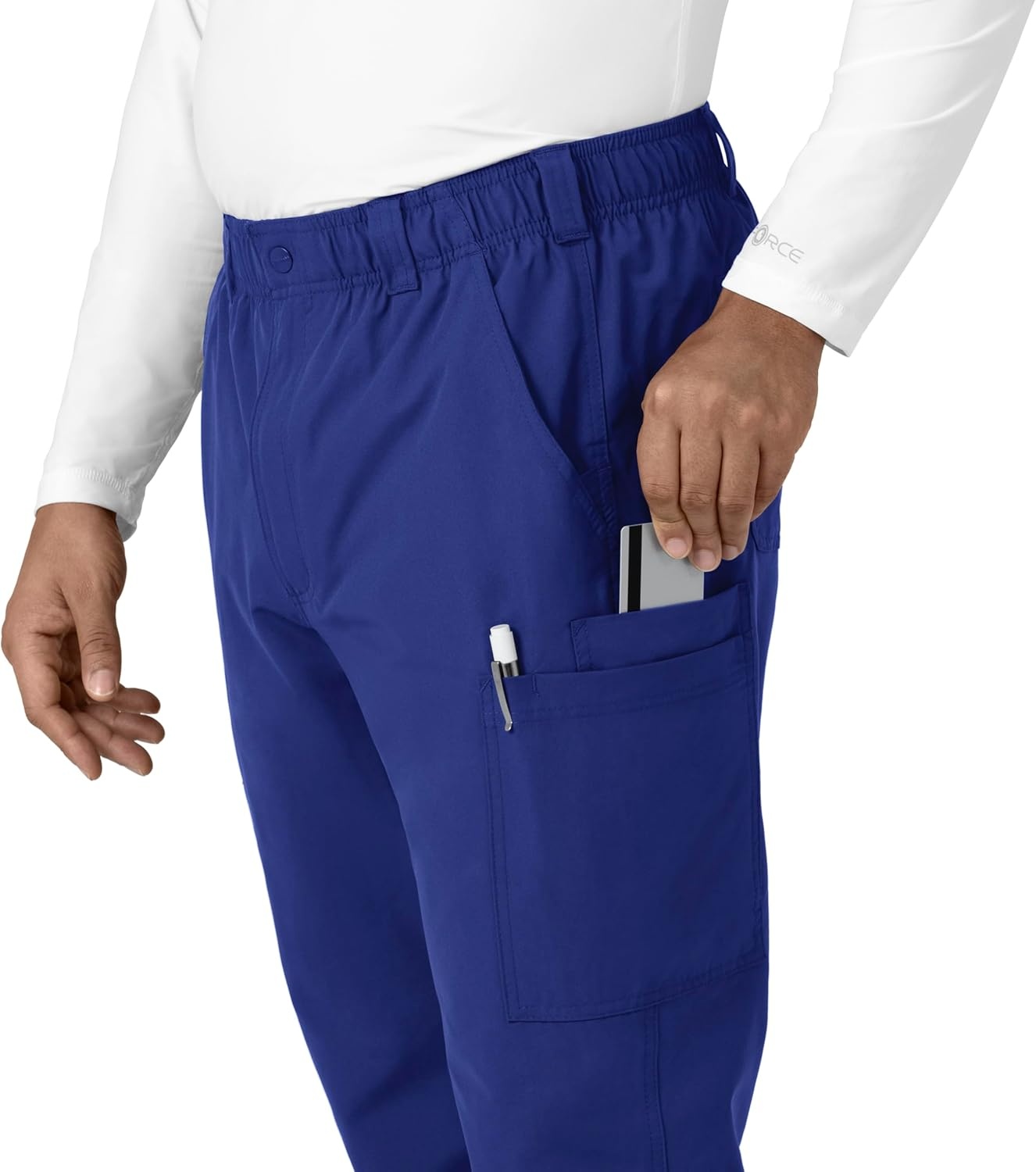 image:imageCarhartt Force Essentials Mens Straight Leg Cargo Scrub PantGalaxy Blue