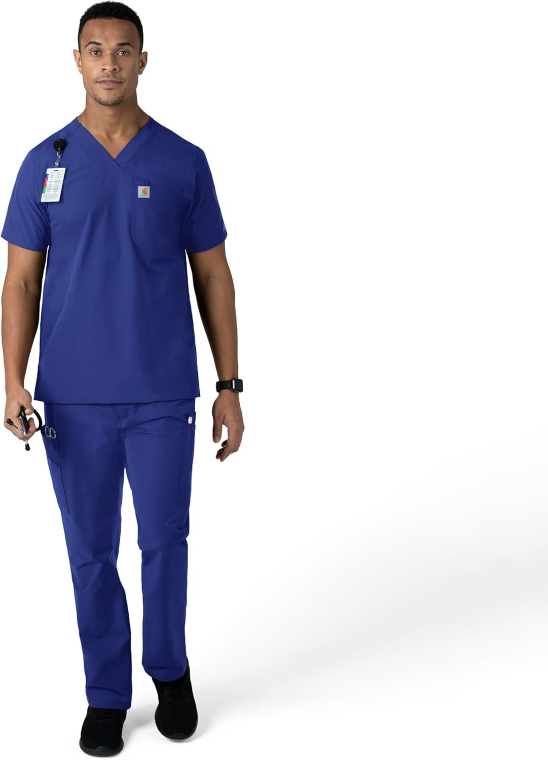 image:imageCarhartt Force Essentials Mens Straight Leg Cargo Scrub PantGalaxy Blue