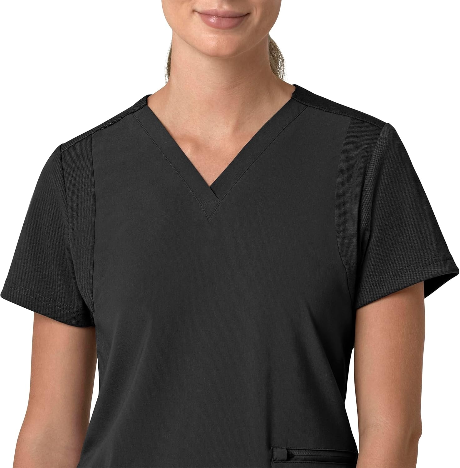 image:imageCarhartt Force Essentials Unisex VNeck 6Pocket Scrub TopBlack