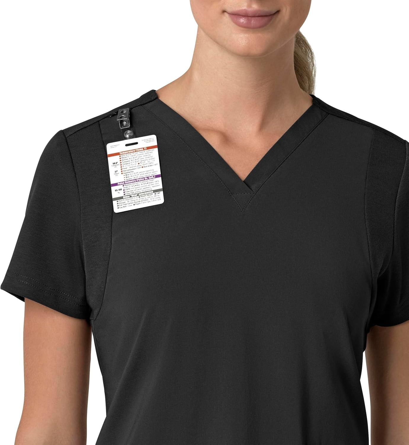 image:imageCarhartt Force Essentials Unisex VNeck 6Pocket Scrub TopBlack