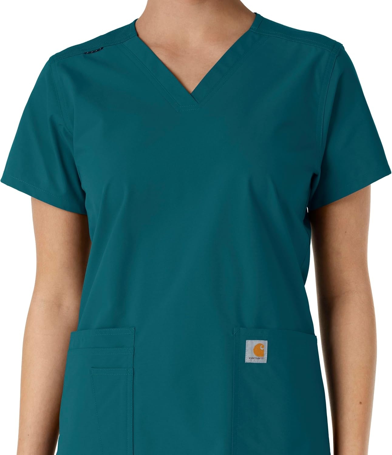 image:imageCarhartt Force Essentials Unisex VNeck 6Pocket Scrub TopCaribbean