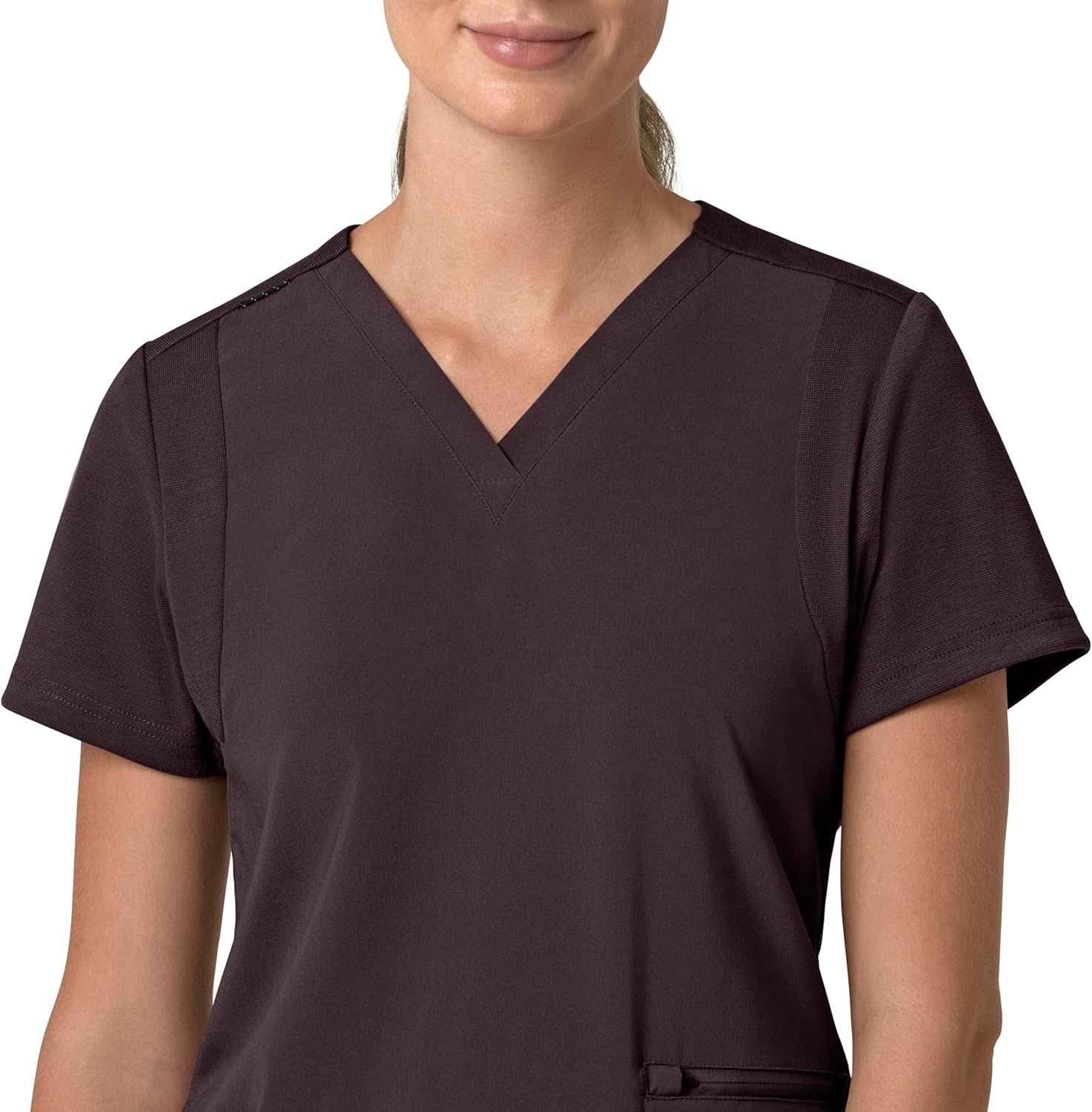 image:imageCarhartt Force Essentials Unisex VNeck 6Pocket Scrub TopDark Sepia