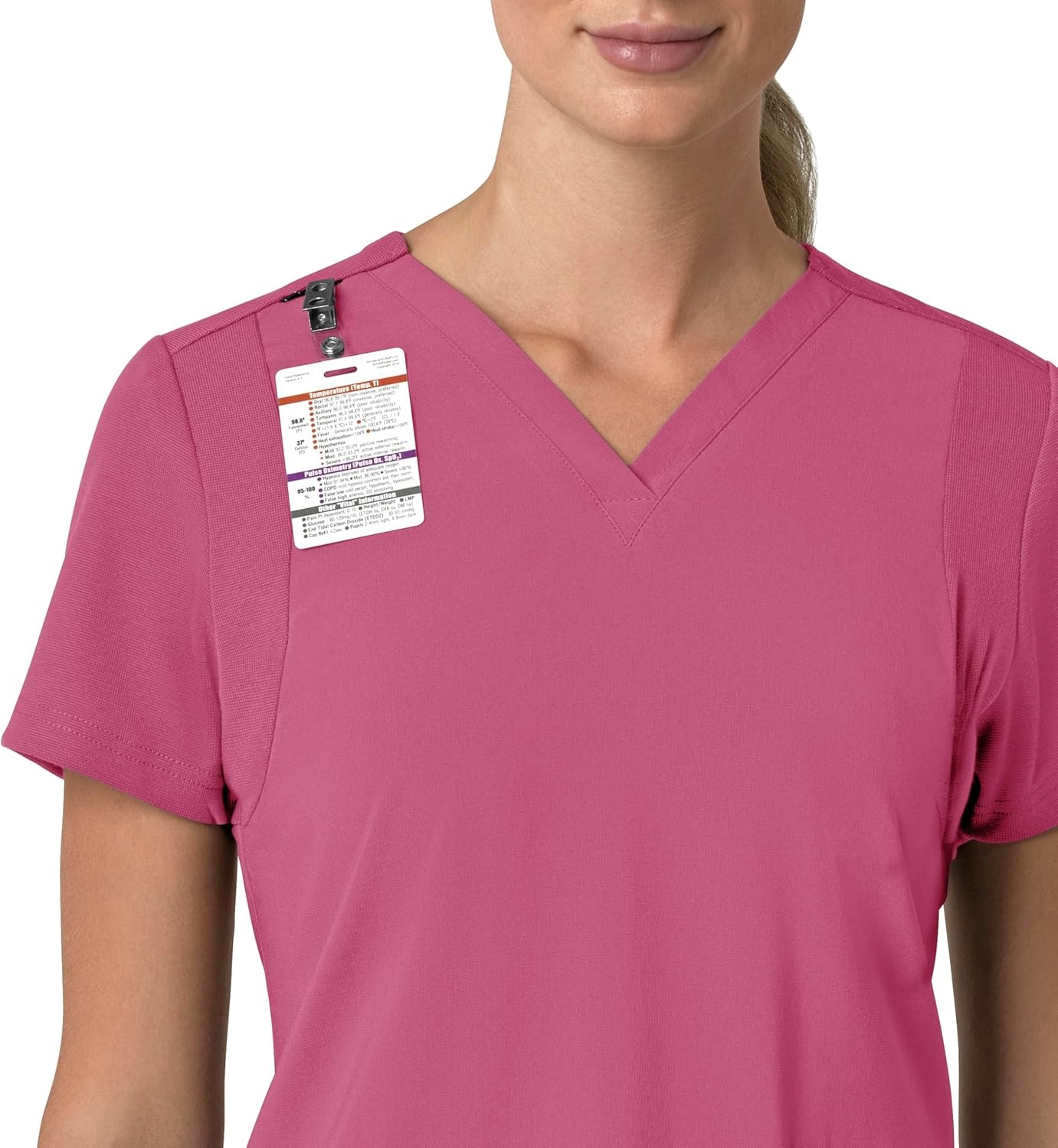 image:imageCarhartt Force Essentials Unisex VNeck 6Pocket Scrub TopElectric Fuschia