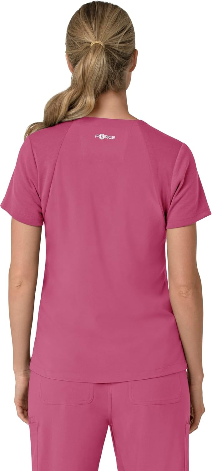 image:imageCarhartt Force Essentials Unisex VNeck 6Pocket Scrub TopElectric Fuschia