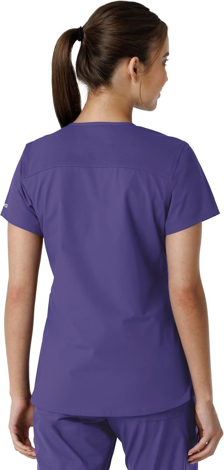 image:imageCarhartt Force Essentials Unisex VNeck 6Pocket Scrub TopGrape