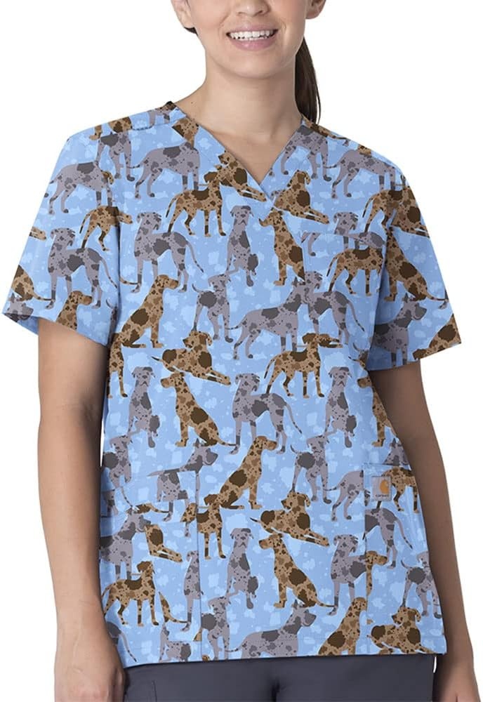 image:imageCarhartt Force Essentials Unisex VNeck 6Pocket Scrub TopGreat Gathering