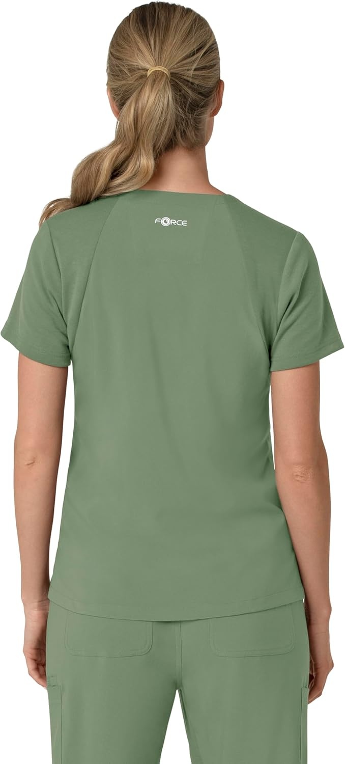 image:imageCarhartt Force Essentials Unisex VNeck 6Pocket Scrub TopGreen Slate