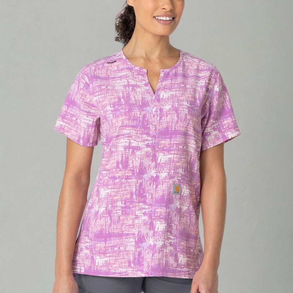 image:imageCarhartt Force Essentials Unisex VNeck 6Pocket Scrub TopHatchwork