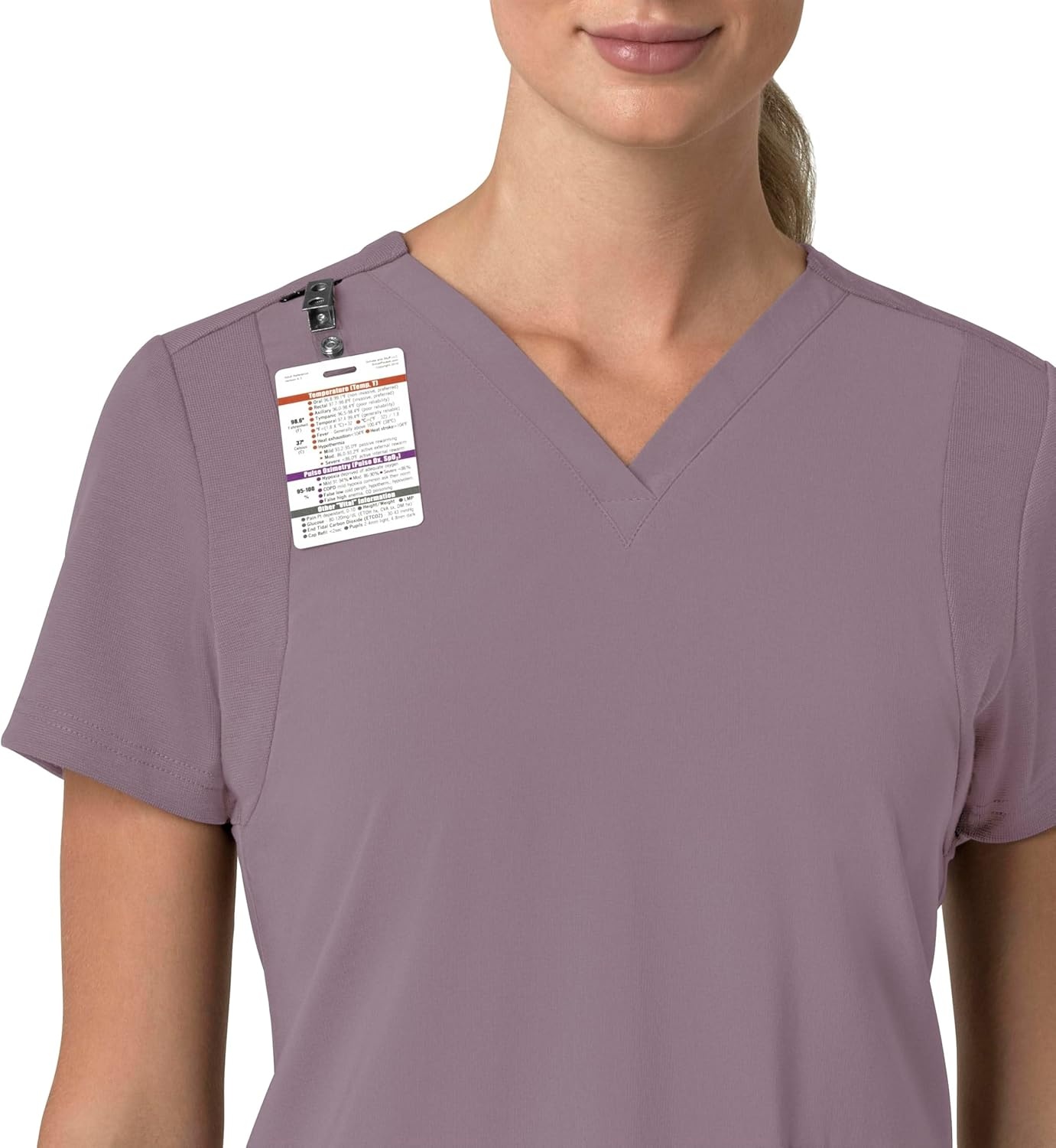 image:imageCarhartt Force Essentials Unisex VNeck 6Pocket Scrub TopLavender Mist