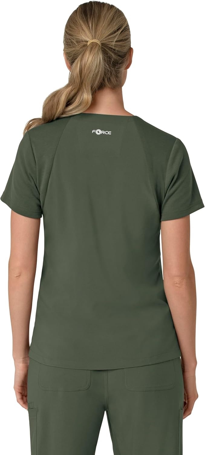 image:imageCarhartt Force Essentials Unisex VNeck 6Pocket Scrub TopOlive
