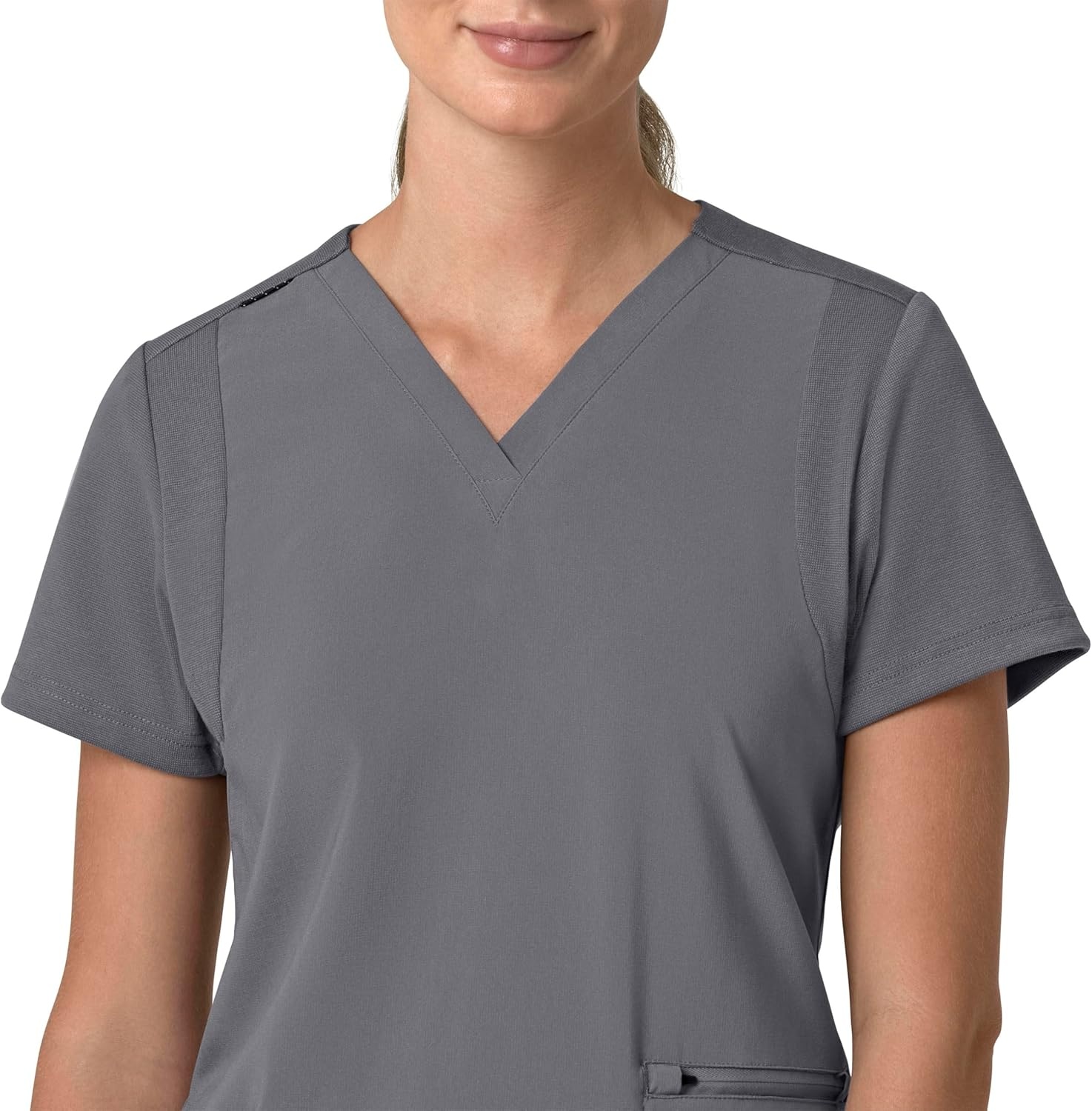image:imageCarhartt Force Essentials Unisex VNeck 6Pocket Scrub TopPewter