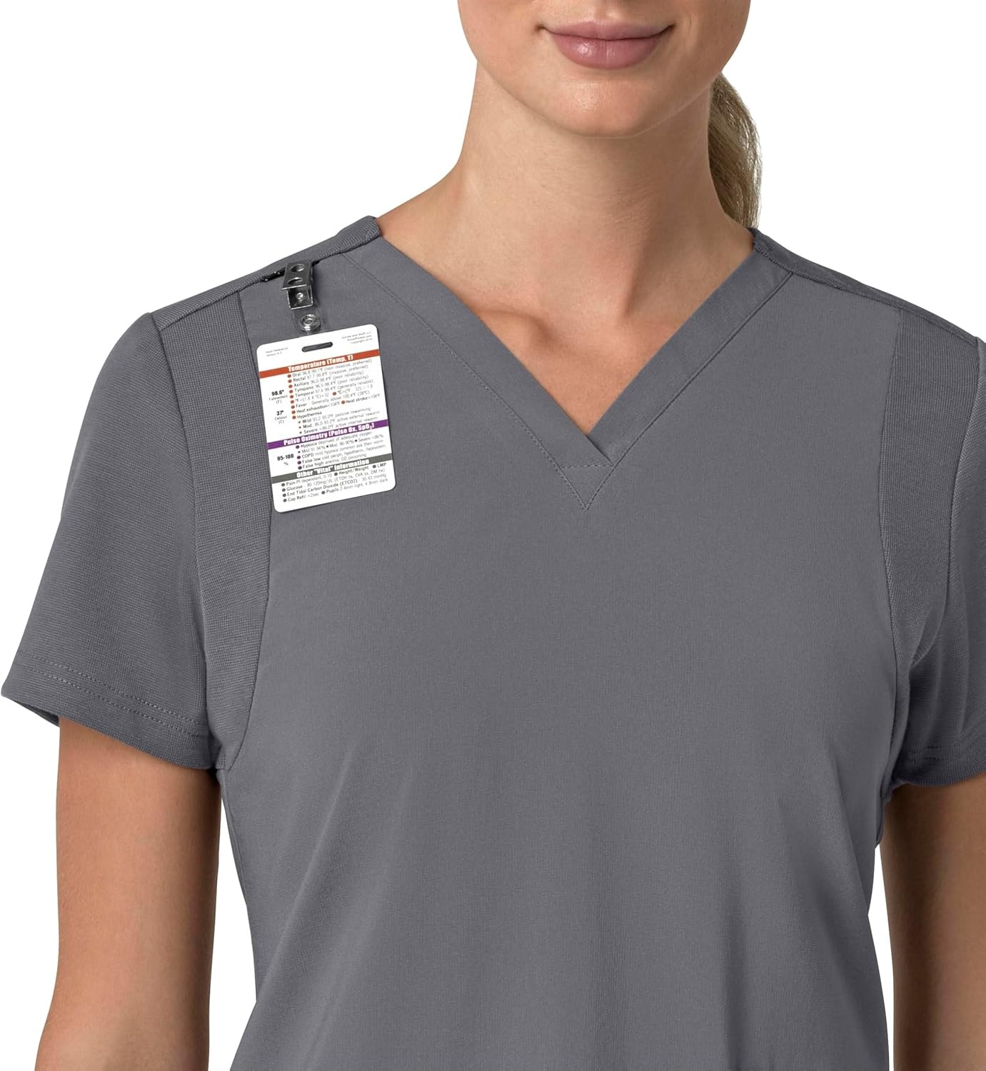 image:imageCarhartt Force Essentials Unisex VNeck 6Pocket Scrub TopPewter