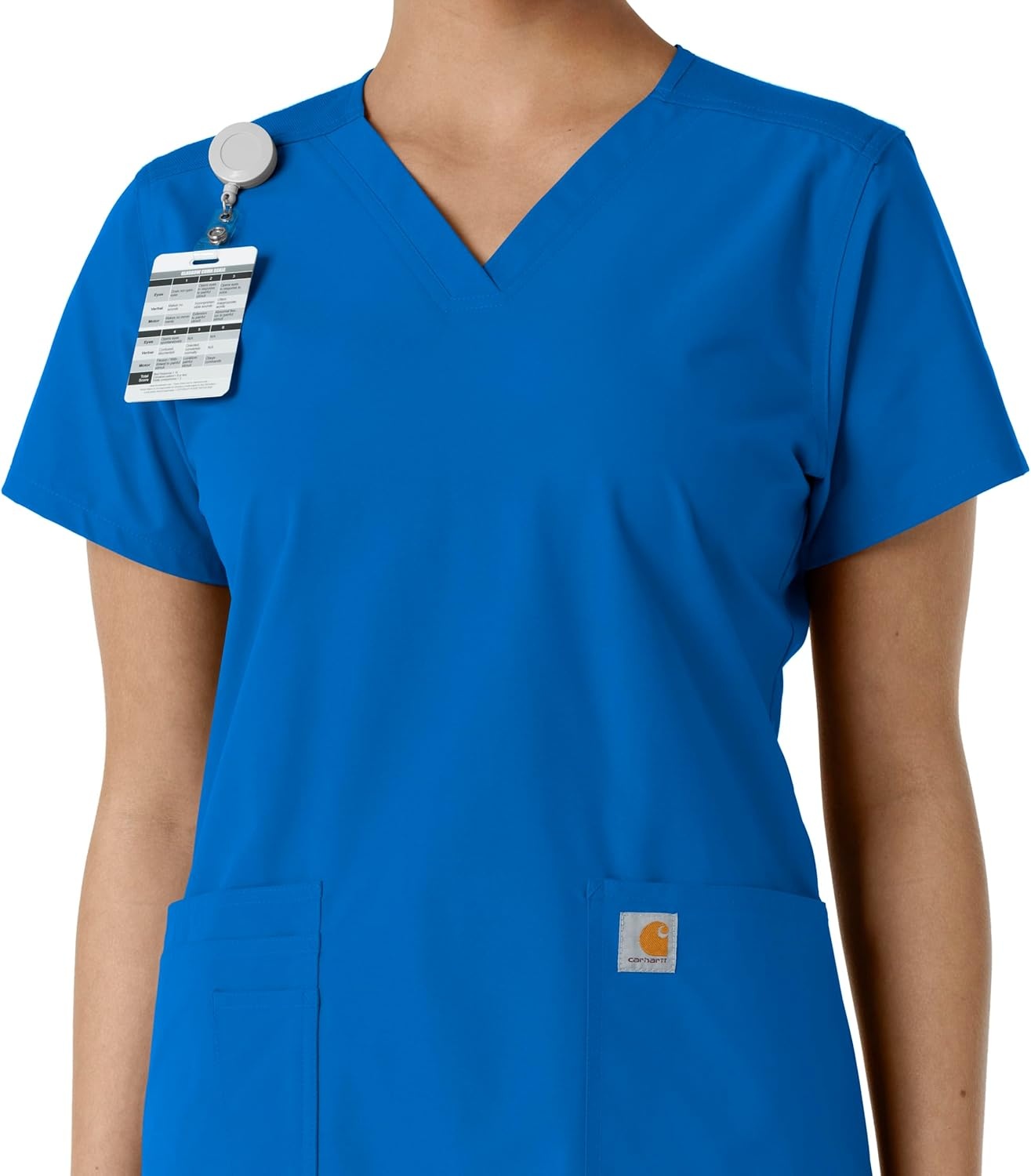 image:imageCarhartt Force Essentials Unisex VNeck 6Pocket Scrub TopRoyal
