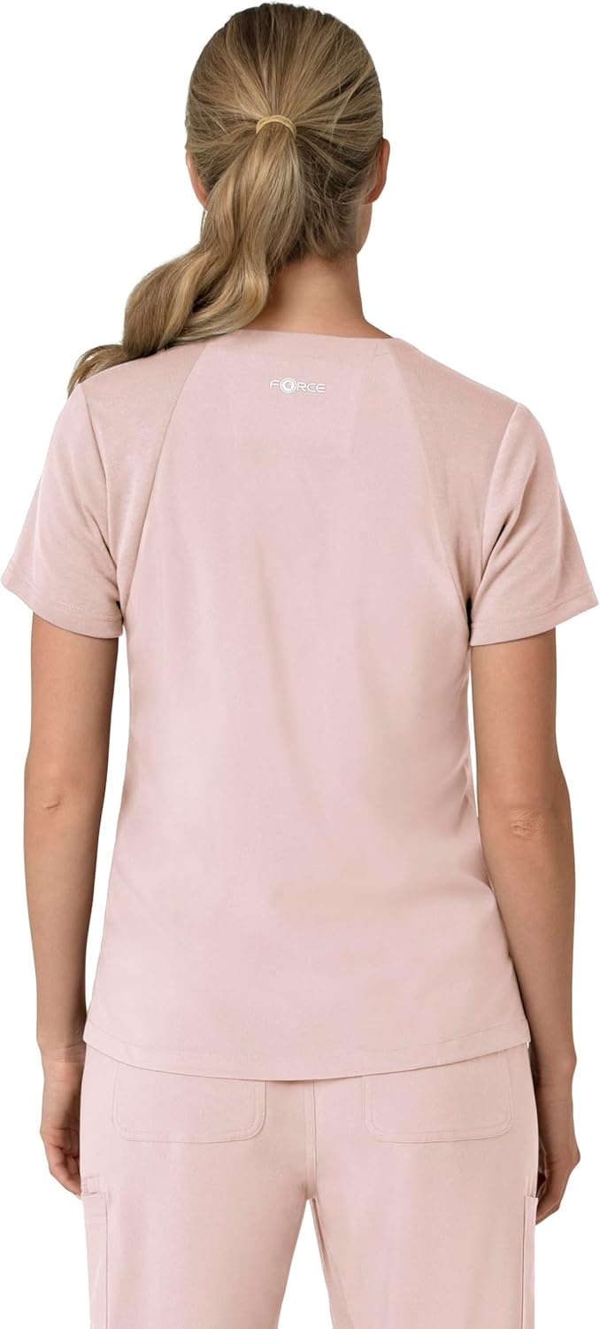 image:imageCarhartt Force Essentials Unisex VNeck 6Pocket Scrub TopSoft Rose