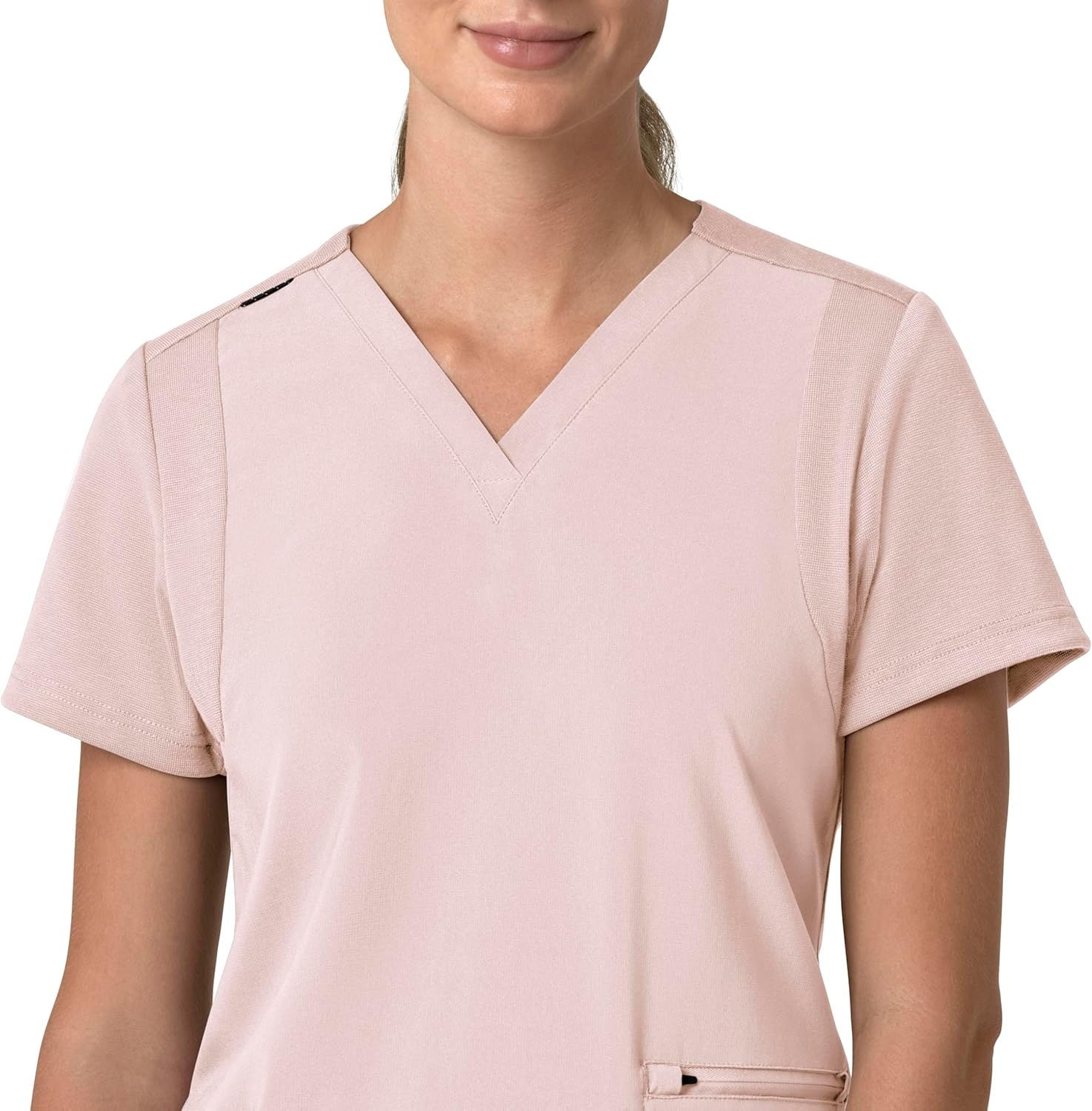 image:imageCarhartt Force Essentials Unisex VNeck 6Pocket Scrub TopSoft Rose