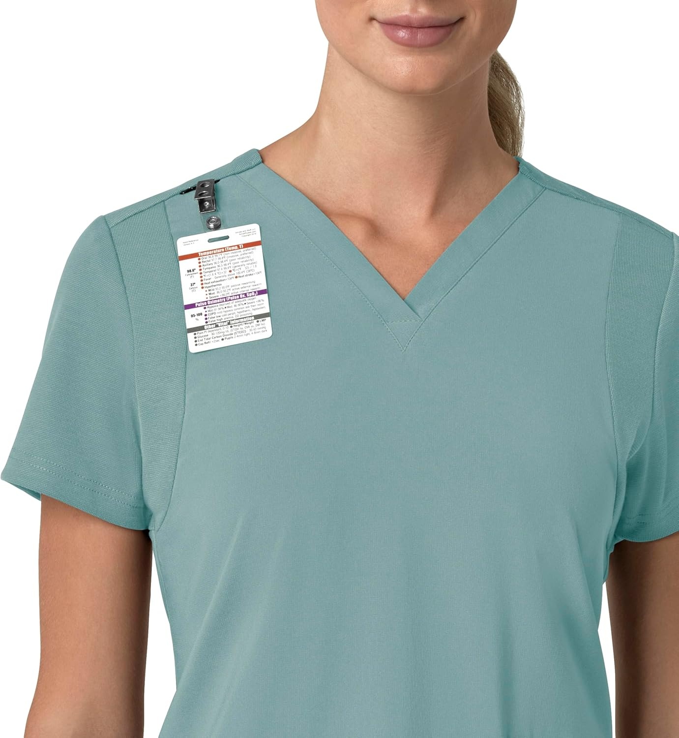 image:imageCarhartt Force Essentials Unisex VNeck 6Pocket Scrub TopSummer Blue