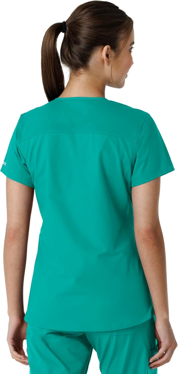 image:imageCarhartt Force Essentials Unisex VNeck 6Pocket Scrub TopTeal