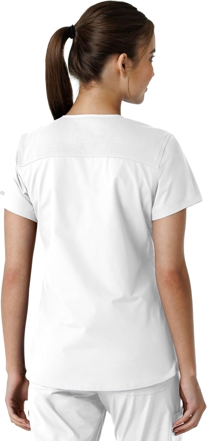 image:imageCarhartt Force Essentials Unisex VNeck 6Pocket Scrub TopWhite