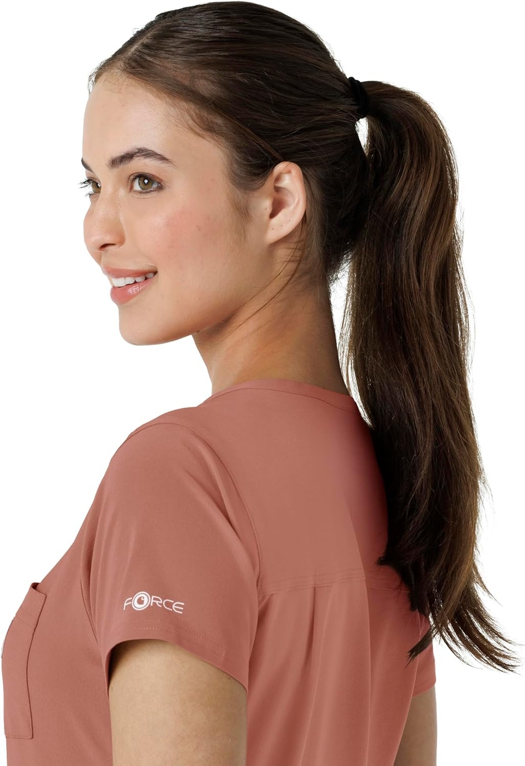 image:imageCarhartt Force Essentials Unisex VNeck 6Pocket Scrub TopWild Rose