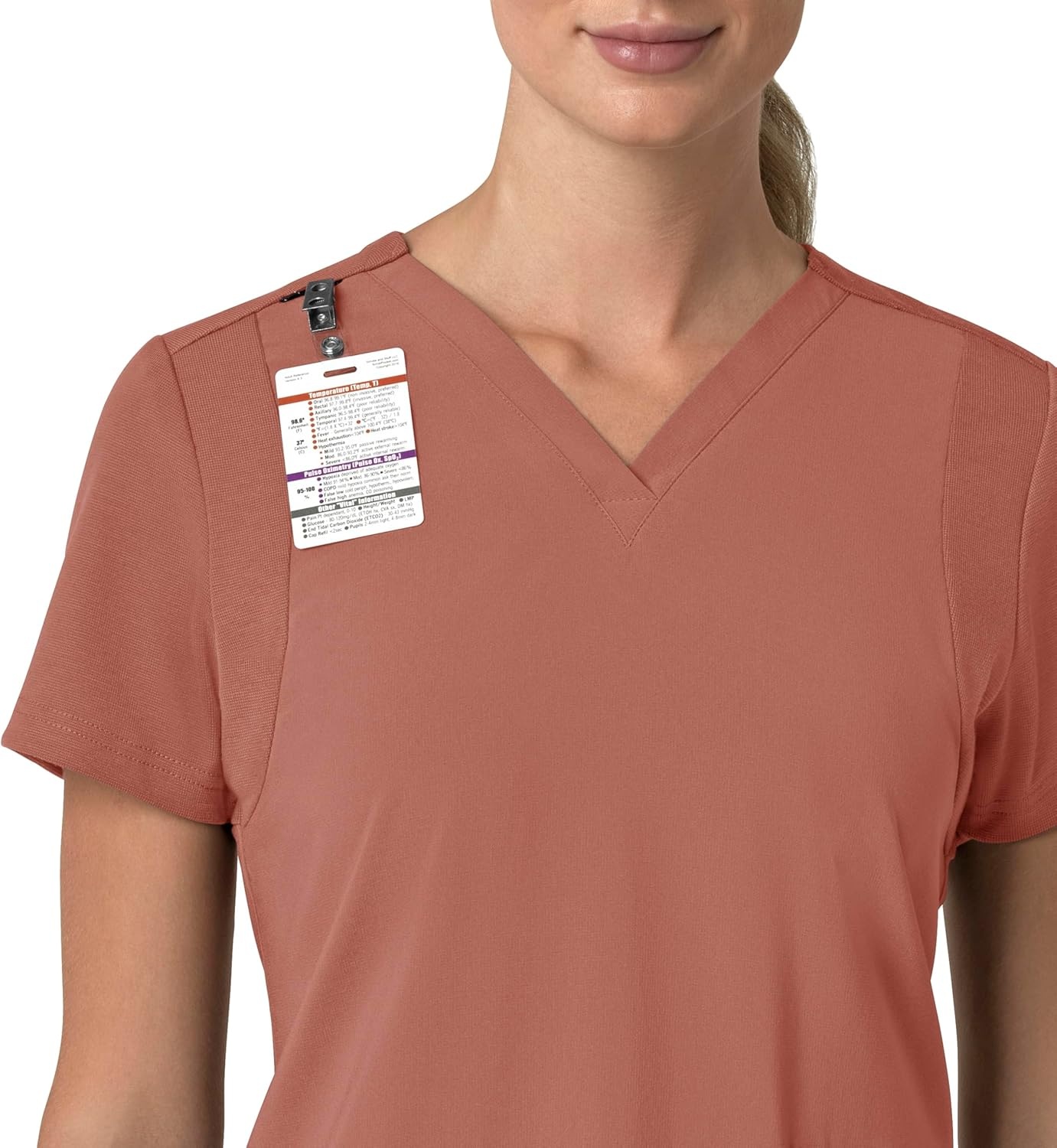 image:imageCarhartt Force Essentials Unisex VNeck 6Pocket Scrub TopWildrose