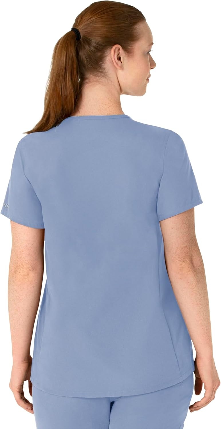 image:imageCarhartt Force Essentials Womens Henley Maternity Scrub TopCeil Blue