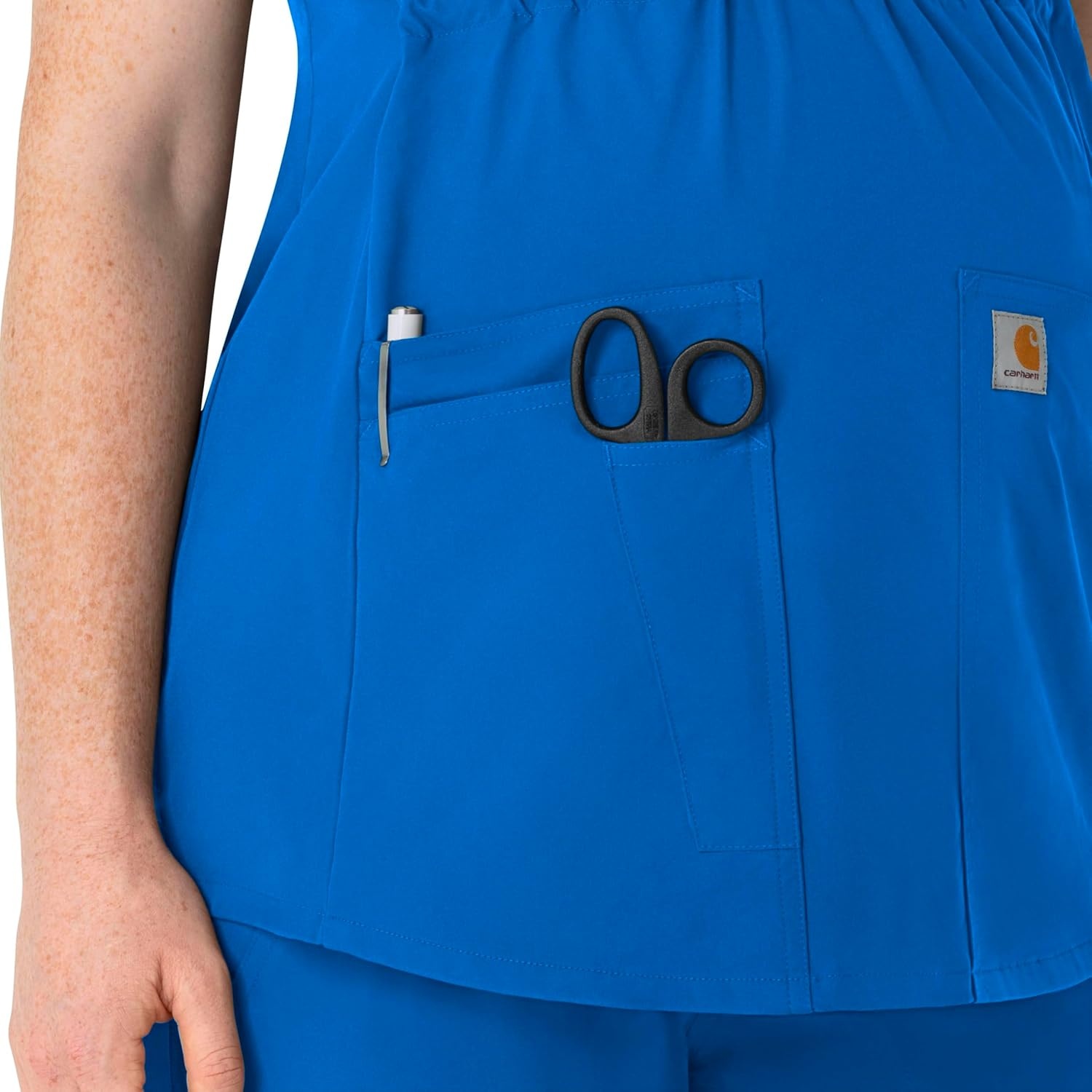 image:imageCarhartt Force Essentials Womens Henley Maternity Scrub TopRoyal