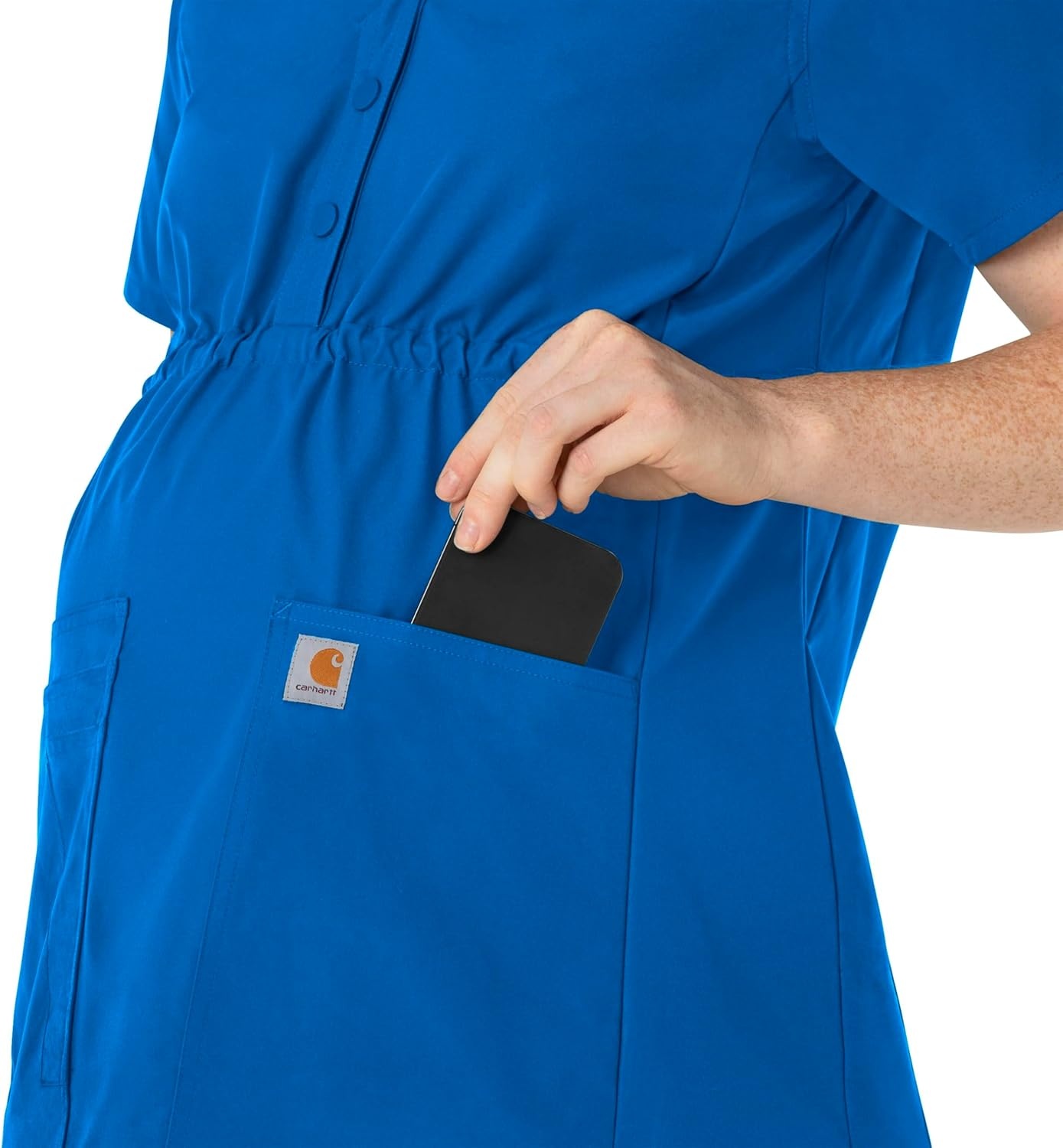 image:imageCarhartt Force Essentials Womens Henley Maternity Scrub TopRoyal