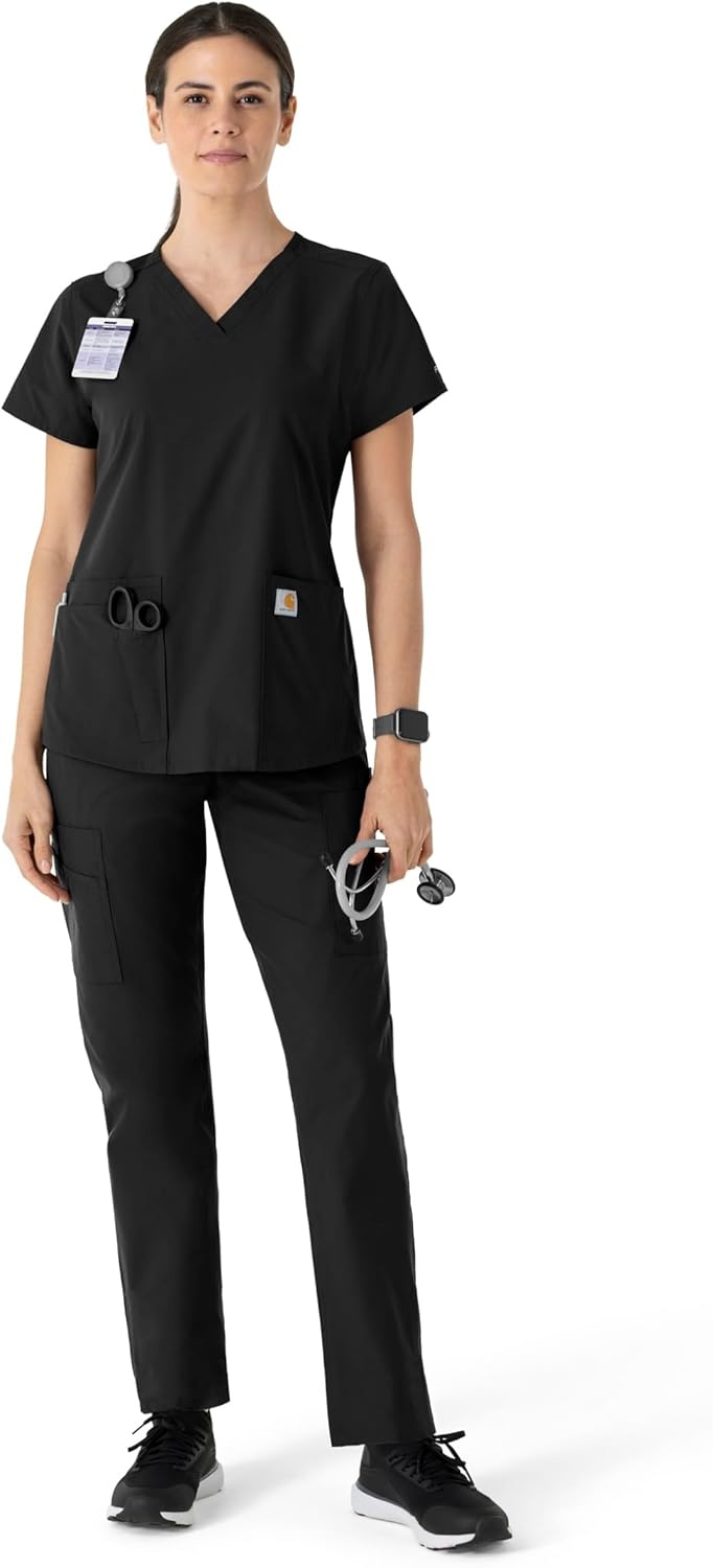 image:imageCarhartt Force Essentials Womens VNeck Scrub TopBlack