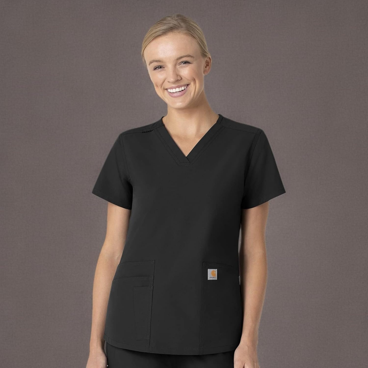 image:imageCarhartt Force Essentials Womens VNeck Scrub TopBlack