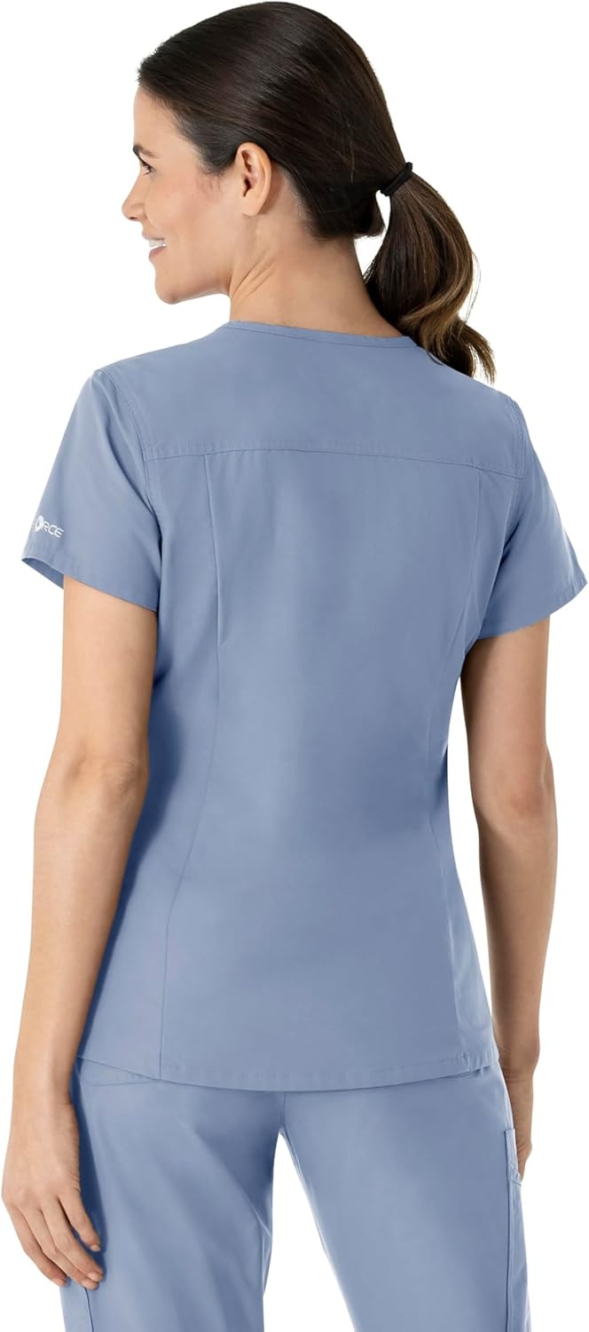 image:imageCarhartt Force Essentials Womens VNeck Scrub TopCeil Blue