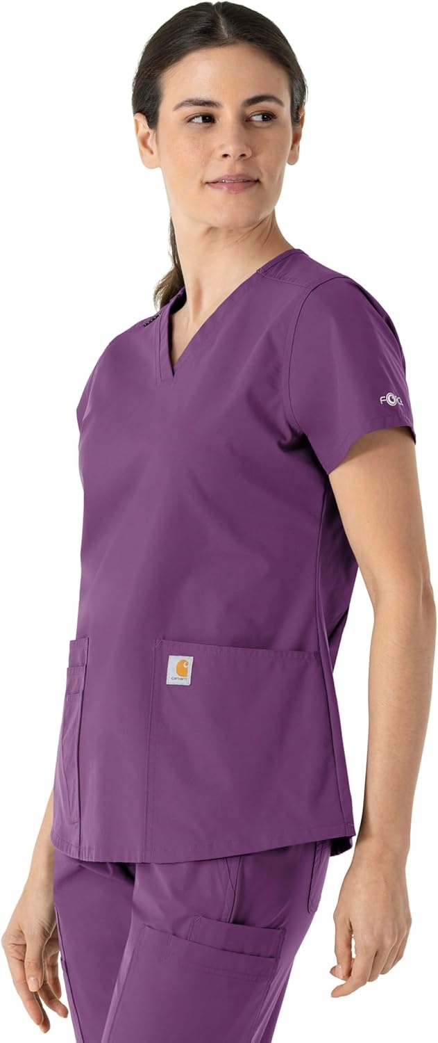image:imageCarhartt Force Essentials Womens VNeck Scrub TopEggplant