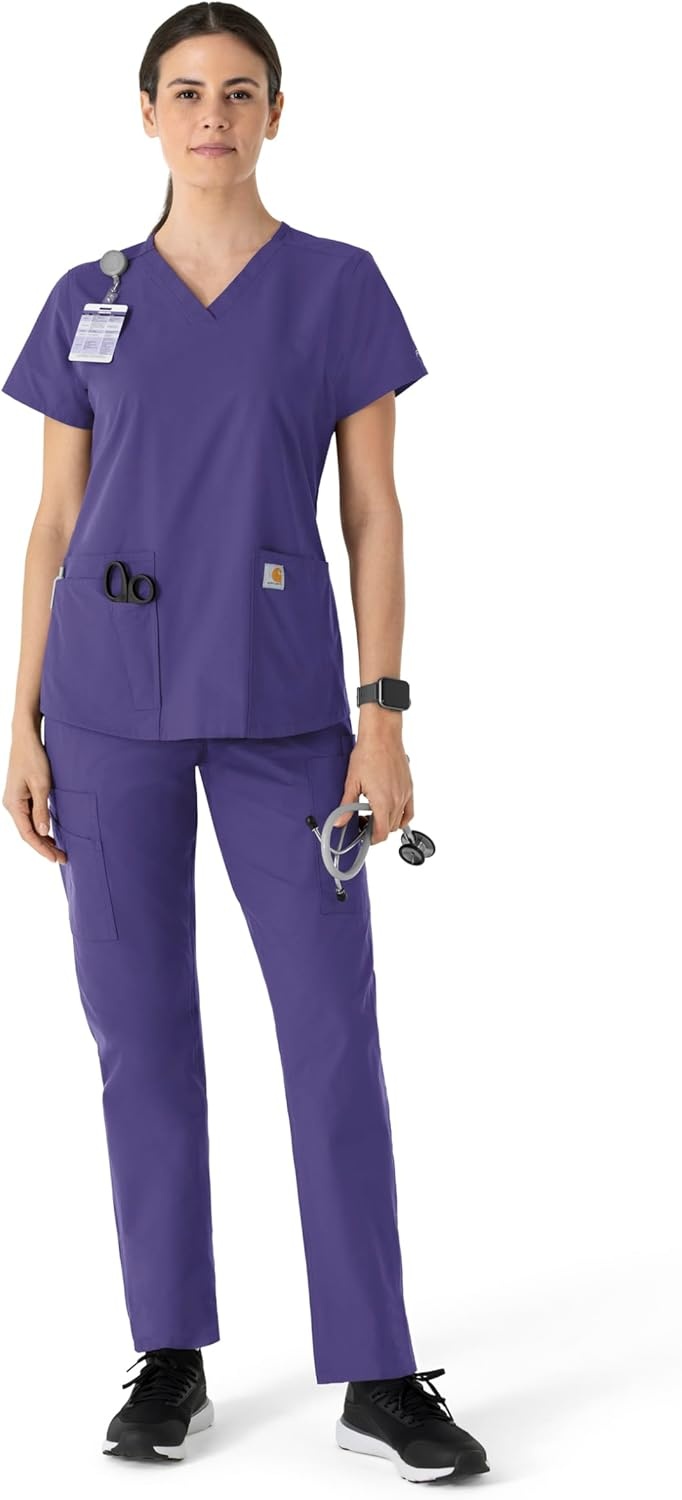 image:imageCarhartt Force Essentials Womens VNeck Scrub TopGrape
