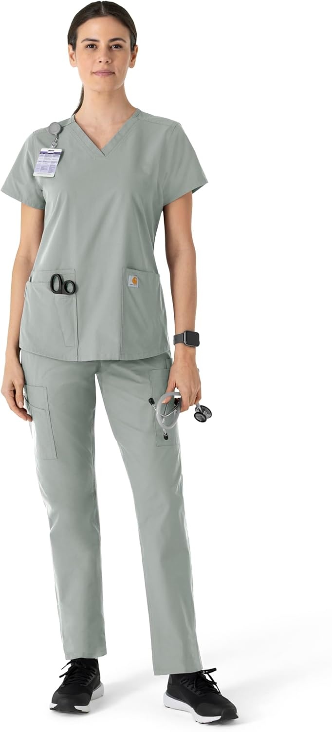 image:imageCarhartt Force Essentials Womens VNeck Scrub TopGrey