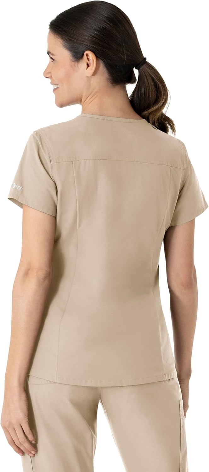 image:imageCarhartt Force Essentials Womens VNeck Scrub TopKhaki