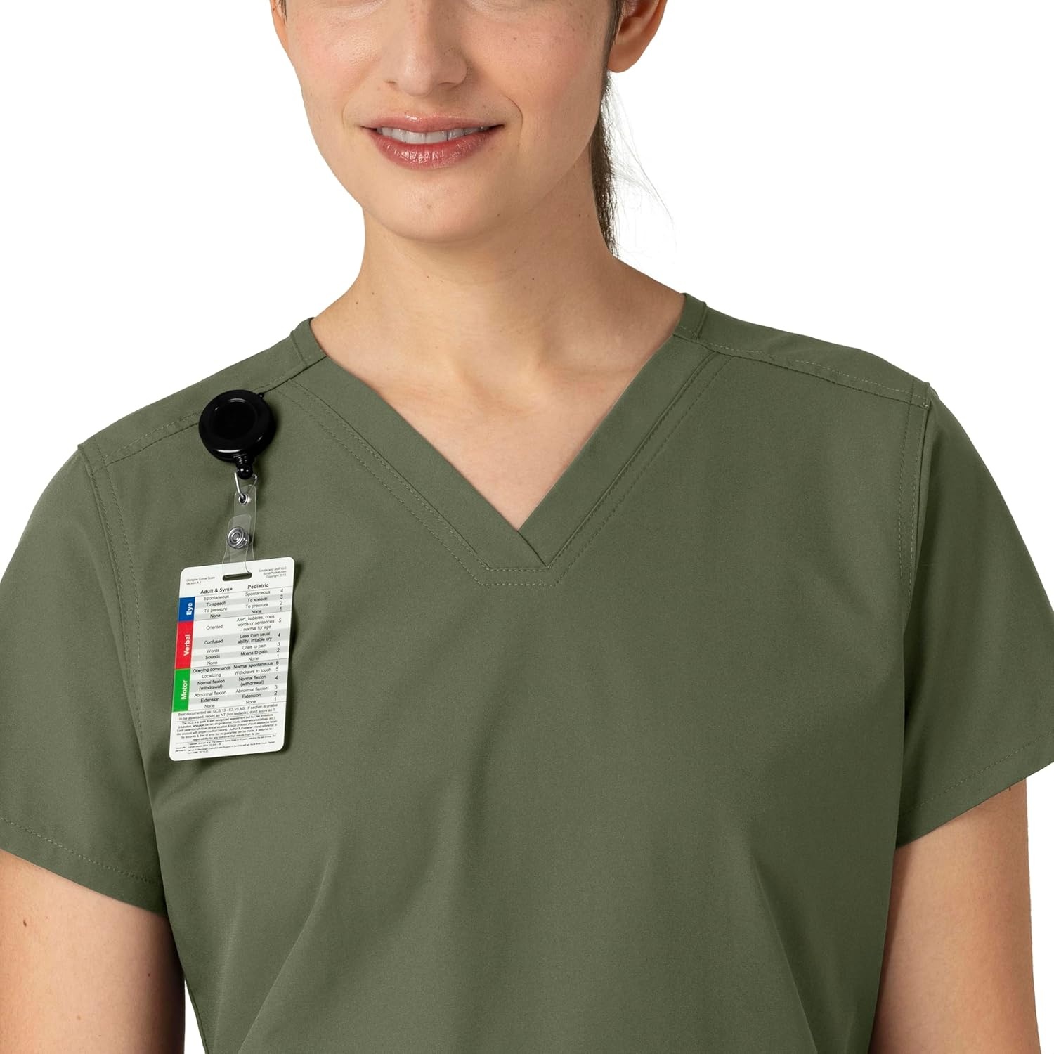 image:imageCarhartt Force Essentials Womens VNeck Scrub TopOlive