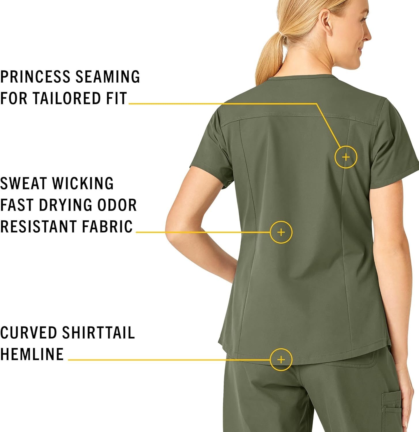 image:imageCarhartt Force Essentials Womens VNeck Scrub TopOlive