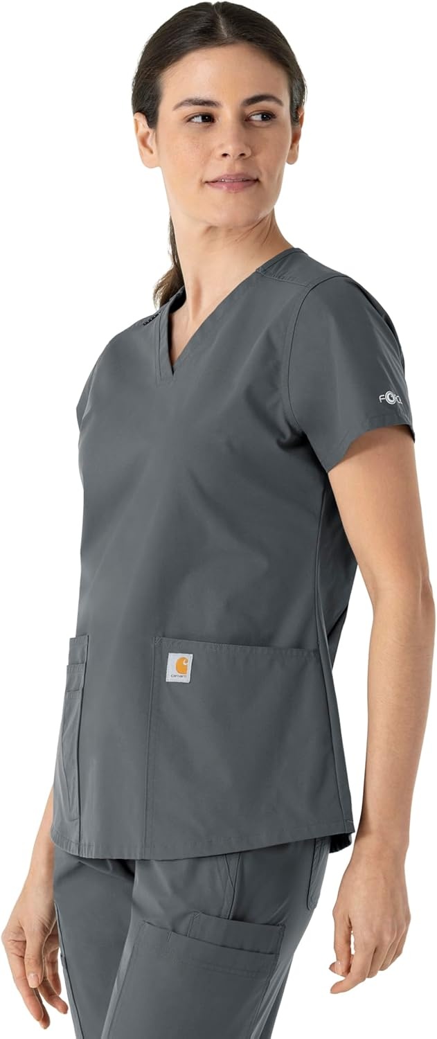 image:imageCarhartt Force Essentials Womens VNeck Scrub TopPewter